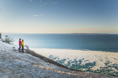 traverse city michigan lake in winter
