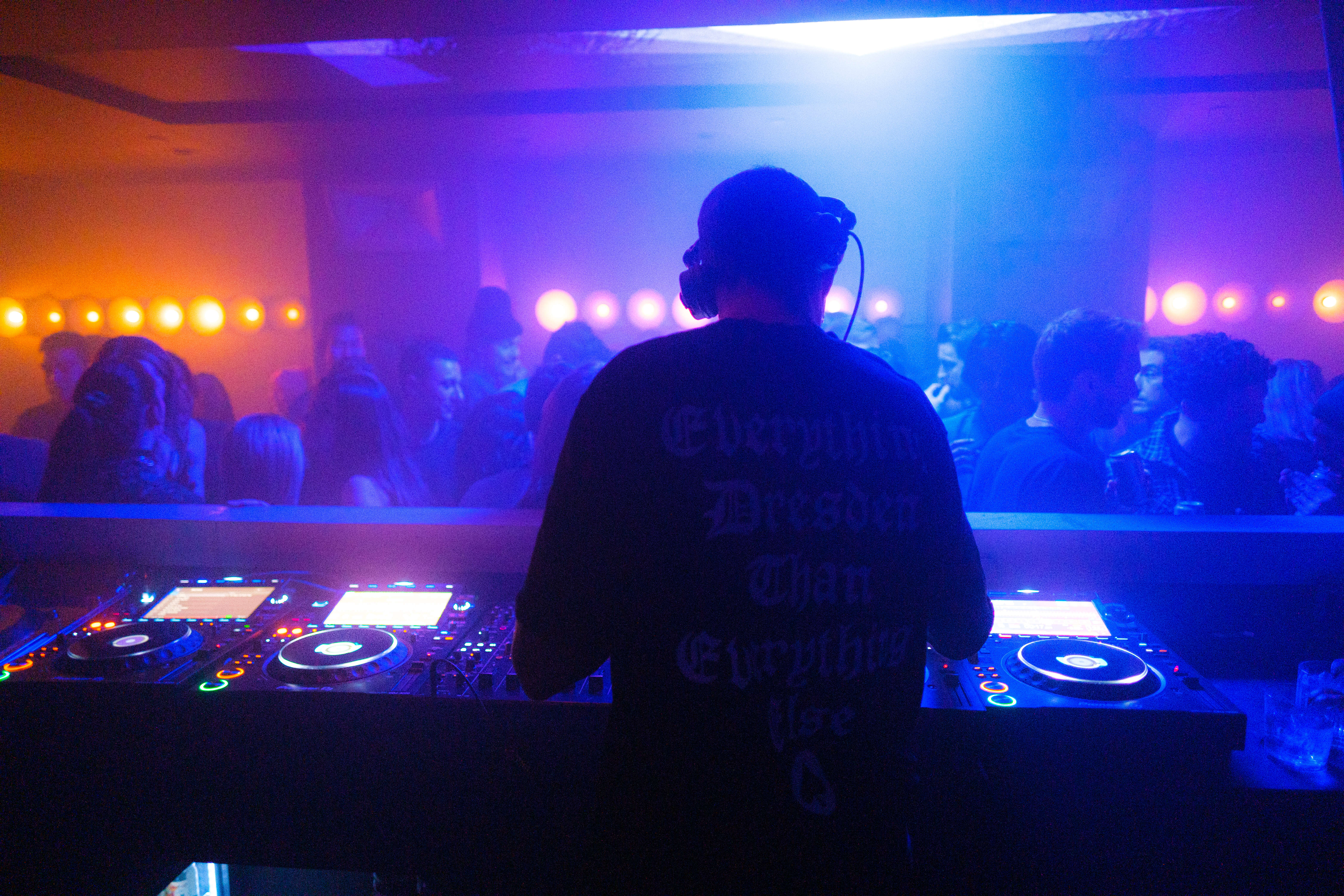 DJ booth at Outer Heaven on the Lower East Side