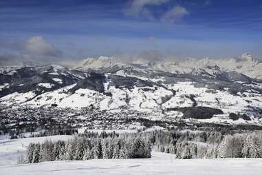 ski slopes in megeve, france