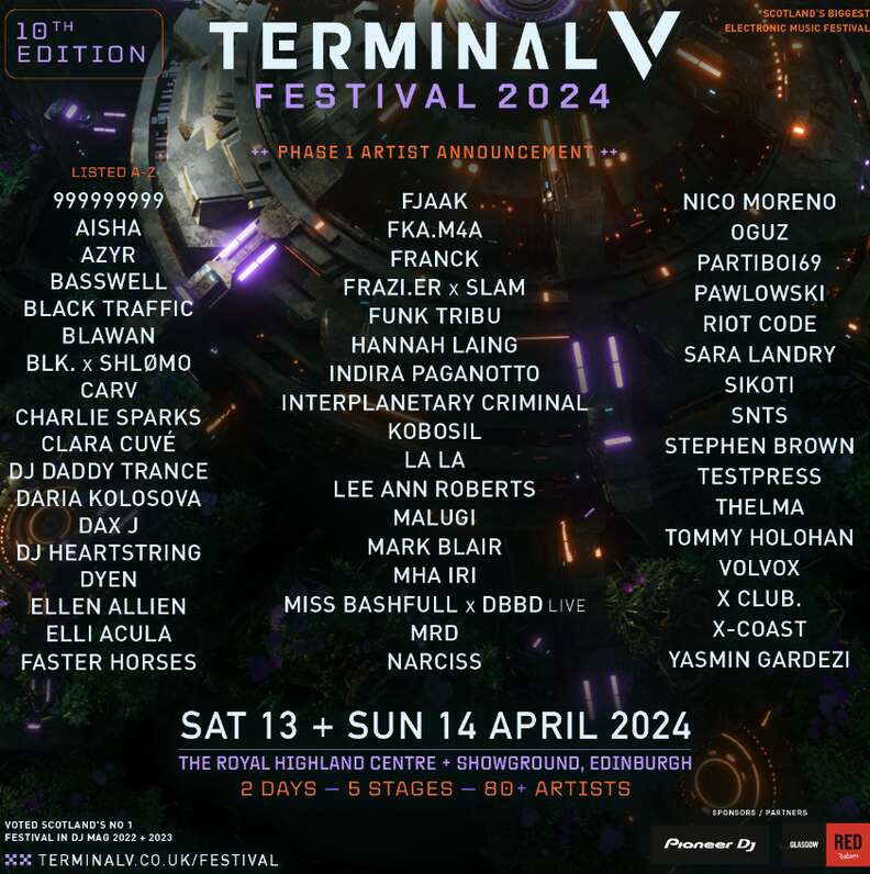 terminal v lineup 2024 edinburgh