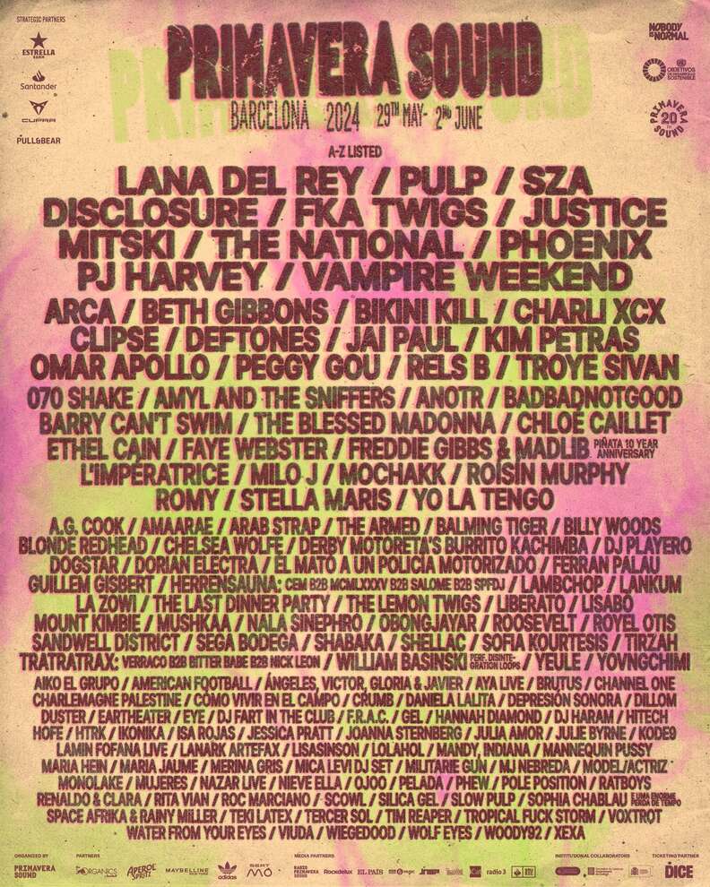 primavera sound barcelona lineup 2024