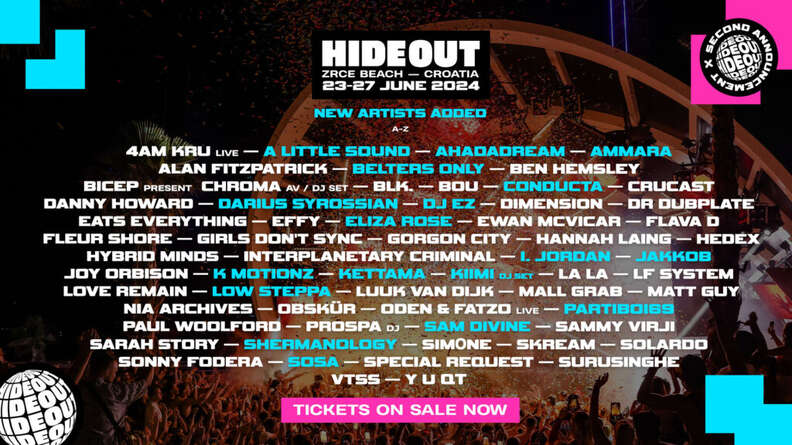 hideout 2024 lineup croatia