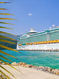 Royal Caribbean cruise ship Independence of the Seas docked at the private port of Labadee 