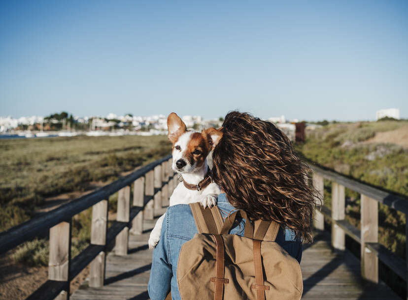 Portuguese woman with dog