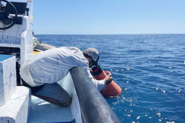 Fisherman on boat