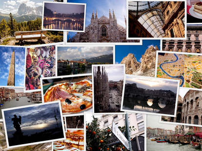 Photo collage of Italy vacation