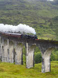 the jacobite steam train, glenfinnan viaduct, scotland