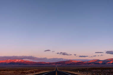 us highway 50 in nevada at dusk
