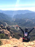 hiking to the summit in the santa monica mountains