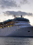 Majesty of the Seas docked at sunset in Key West, Florida, USA.