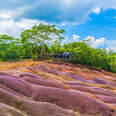 seven coloured earth on chamarel, mauritius island, africa