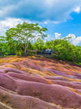 seven coloured earth on chamarel, mauritius island, africa