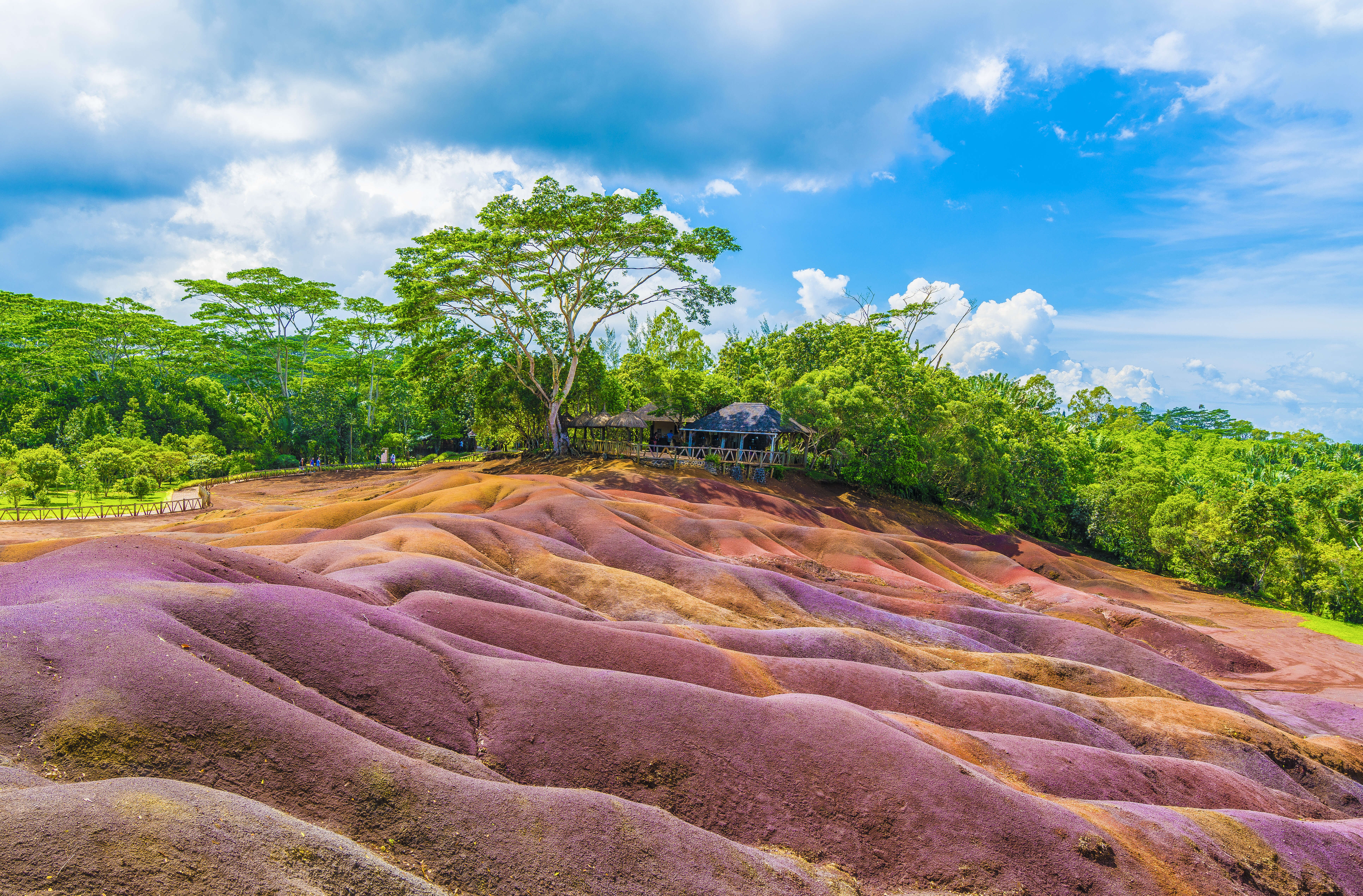 seven coloured earth on chamarel, mauritius island, africa