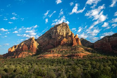 Thunderhead Mountain with Blue Skies in Sedona Arizona