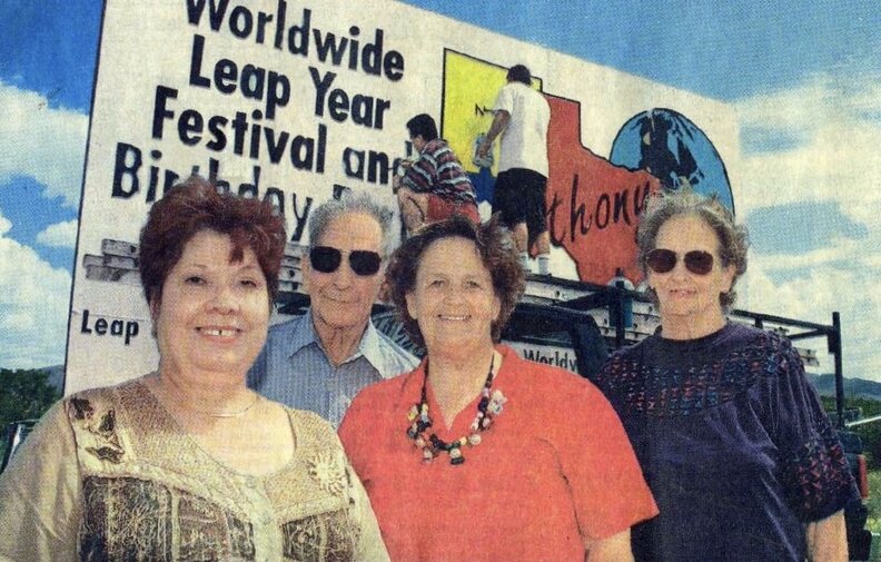 old newspaper clipping of anthony texas leap year festival