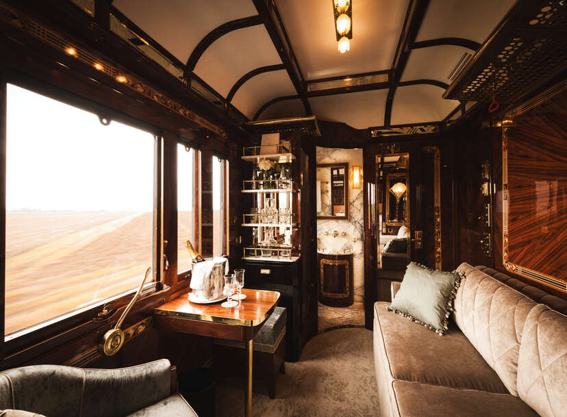 window overlooking landscape from venice simplon orient express 