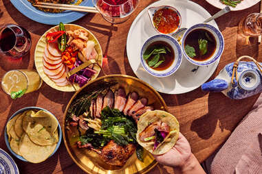 spread of food at zoe tong