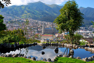 view of quito from a park