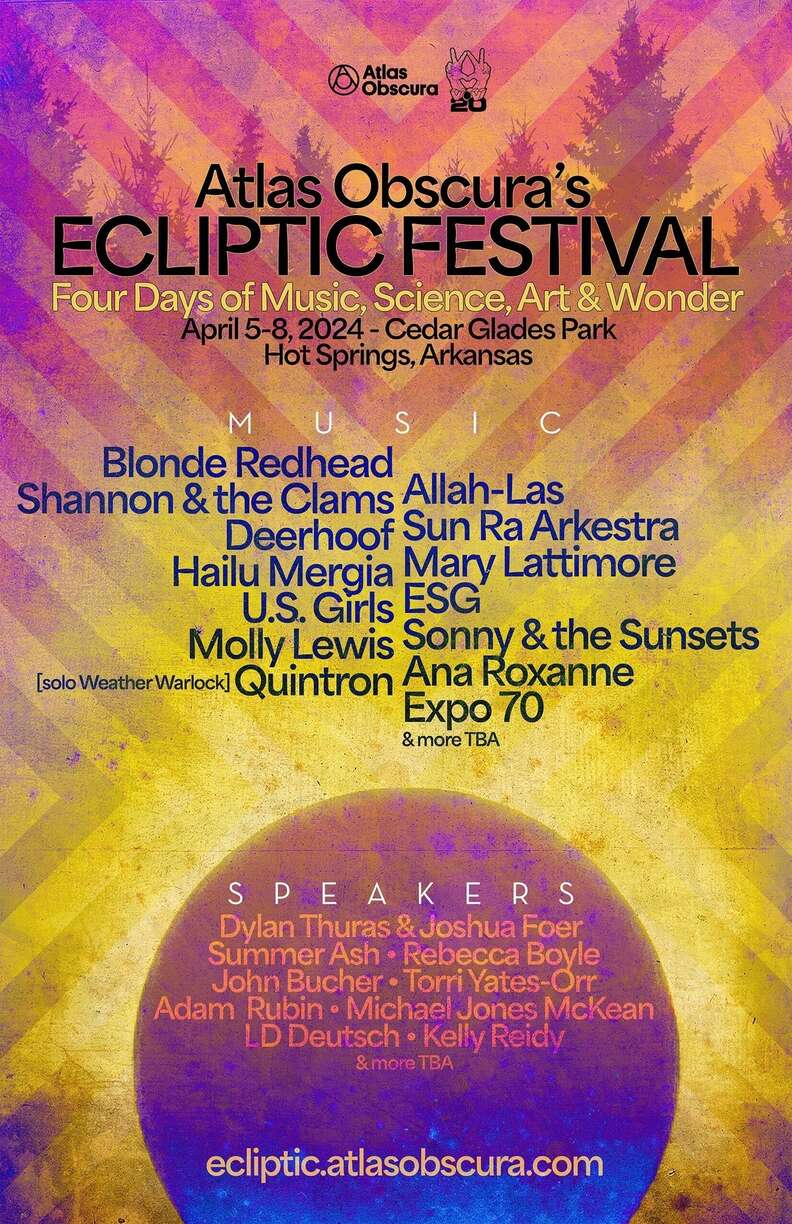 atlas obscura ecliptic festival hot springs 2024 lineup