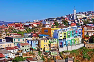 colorful hillside homes of valparaíso chile 