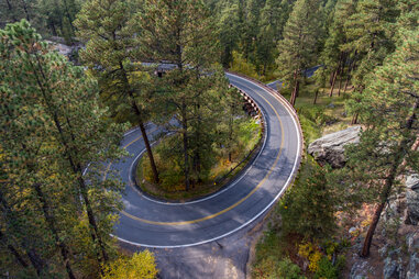 Pigtail bridge along the Needles Highway in the Black Hills of South Dakota