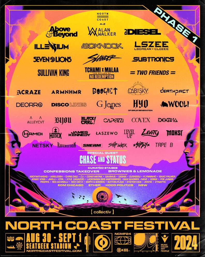 north coast music festival 2024 lineup bridgeview illinois