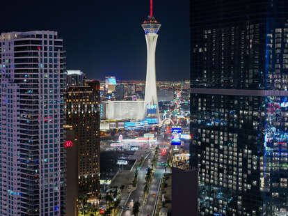Aerial shot of Las Vegas Strip
