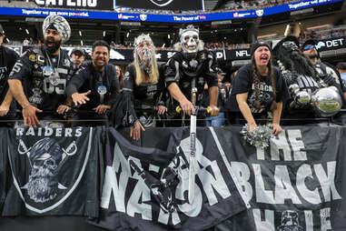 Fans of the Las Vegas Raiders 