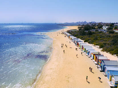 Melbourne beach shot from the Above