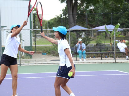 tennis at all love racquet club event in LA