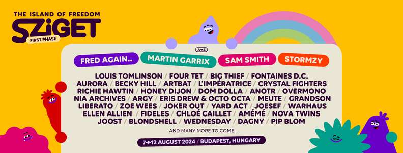 sziget 2024 music festival lineup budapest