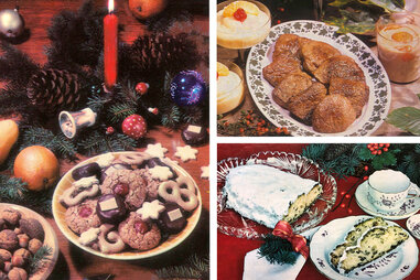 collage of east german christmas foods