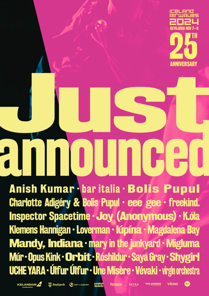iceland airwaves 2024 festival lineup poster