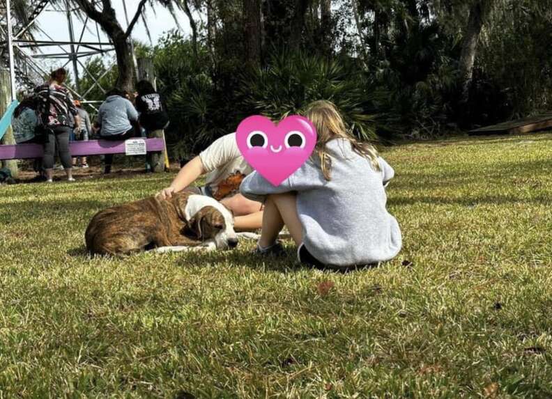 campers with dog