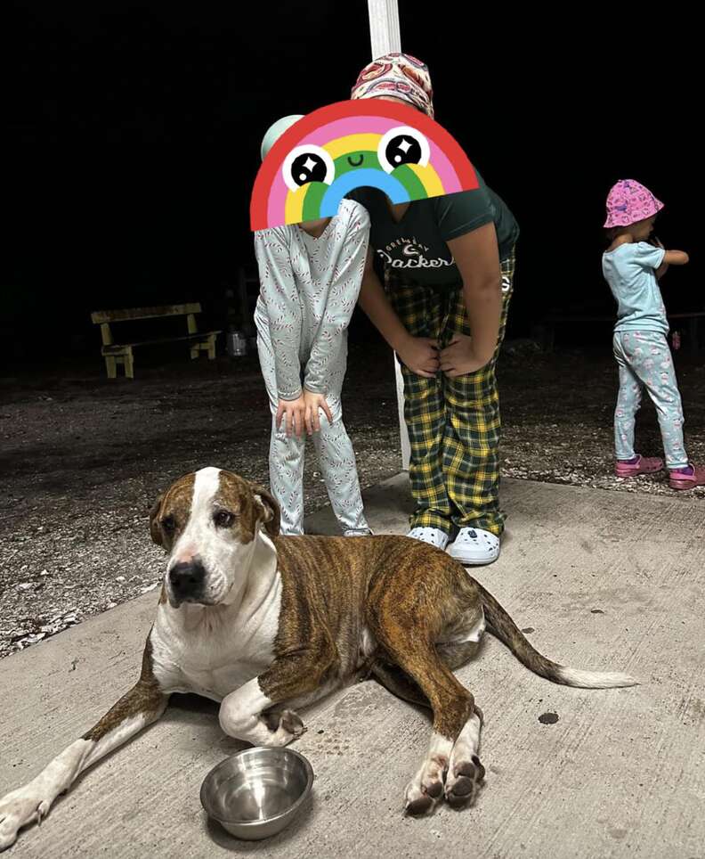 dog with girls 