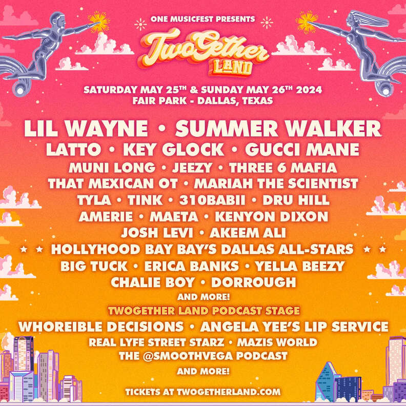 twogether land 2024 music festival lineup dallas
