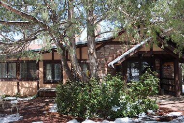 The house that Los Alamos lab director J. Robert Oppenheimer lived in, where Oppenheimer was filmed.