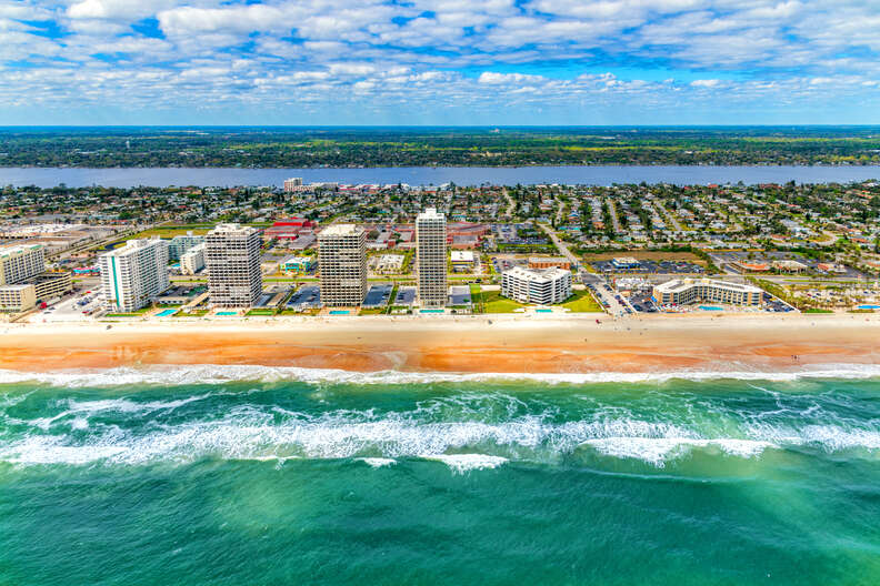 aerial view of daytona beach florida