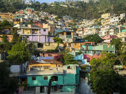 Haiti's biggest shantytowns was painted in a rainbow of psychedelic colors a few years back