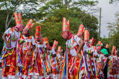 Montserrat ribbon dancers