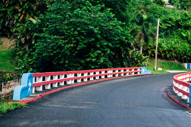 open road chinchorreo highway puerto rican flag