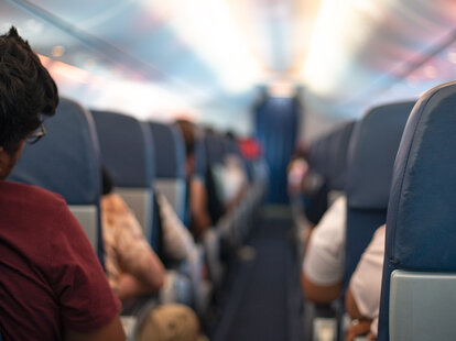 plane seats with passengers
