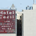 exterior of the cecil hotel in downtown los angeles