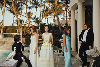 Color photo of young debutantes in Palm Beach, Florida, 1968