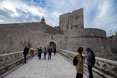 People visit historic sites of Dubrovnik, Croatia on October 11, 2022