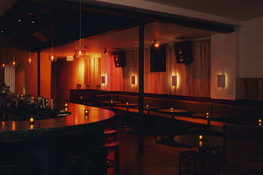 Interior of Mr. Melo listening bar in Williamsburg