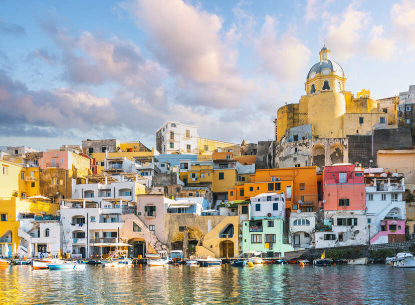 Procida island, Gulf of Naples, Campania, Italy. 