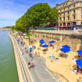 Paris Plages, City Beach on Seine Riverbank in Paris, France. Paris is one of the most popular destinations for Summer 2024. 