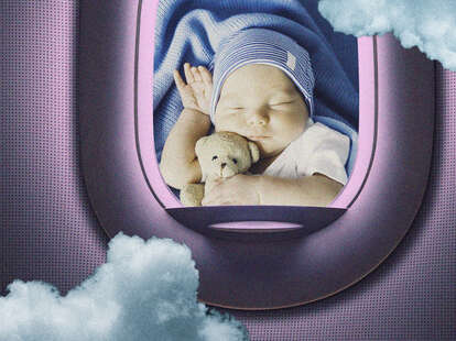 baby travel in flight