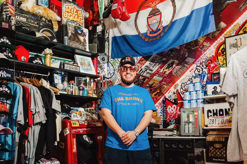 Amaurys Grullon at his Bronx-centric souvenir shop, Bronx Native